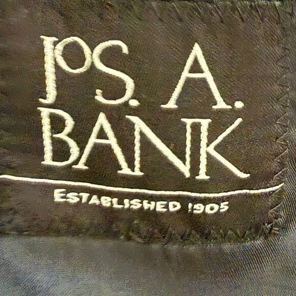 Jos. A. Bank 40R Wool Sport Coat Black Blazer Classic Fit Suit Jacket - Picture 6 of 11
